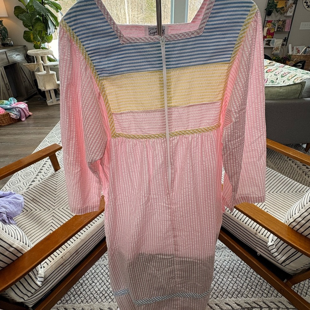 Striped Pastel Maxi Dress